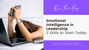 Visual guide on three essential skills to enhance emotional intelligence in leadership today.