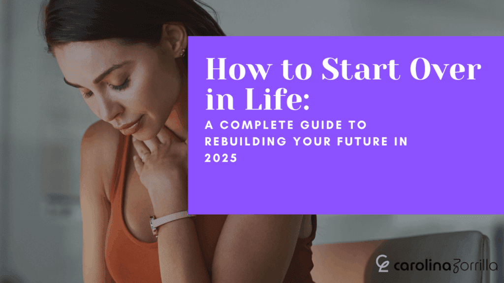 A person standing at a crossroads, symbolizing new beginnings and the journey of starting over in life.