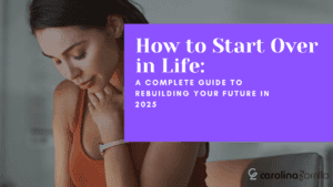 A person standing at a crossroads, symbolizing new beginnings and the journey of starting over in life.